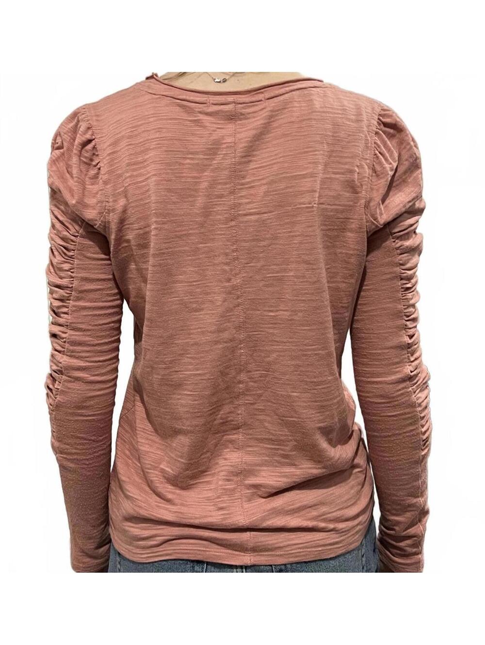We The Free Coral Ruffled Long Sleeve Top, Cottagecore, Boho Y2K Size Small - Picture 2 of 4